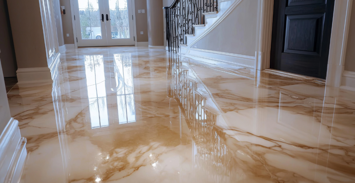 Industrial epoxy floor coating